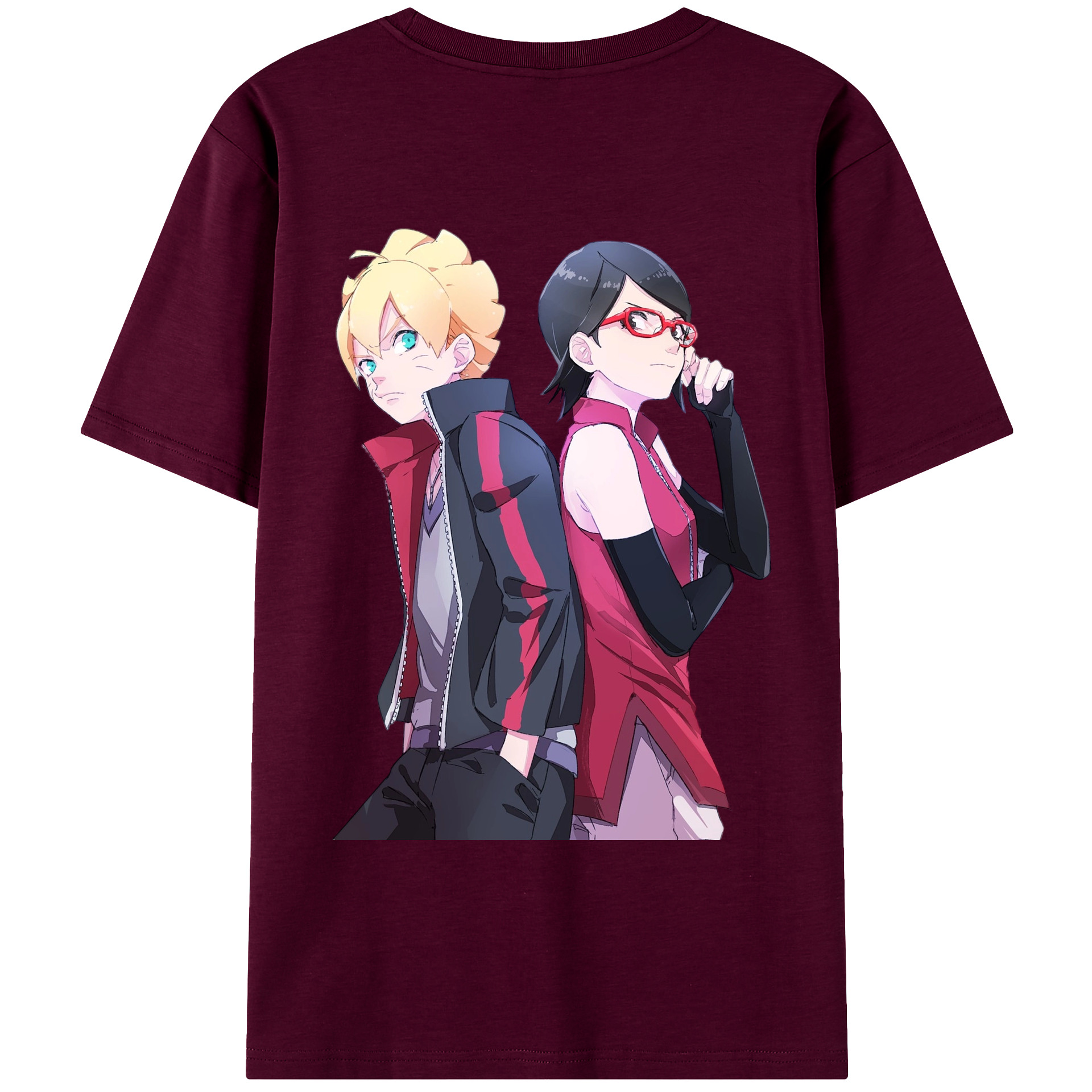 （画像用） NARUTO -ナルト- うちは サラダ Uchiha Sarada レディース半袖Tシャツ(バックプリント)